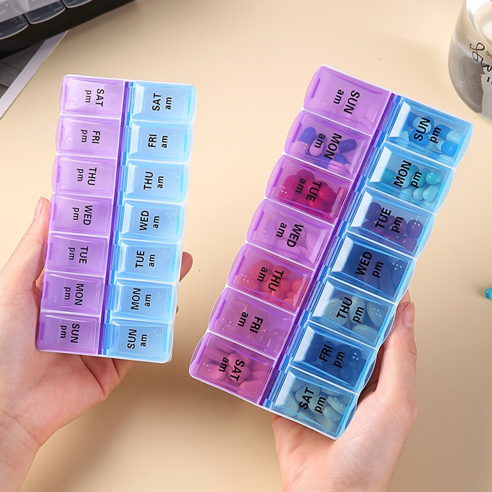 Travel Accessories Kit - 14 Compartments Independent Pill Case Portable