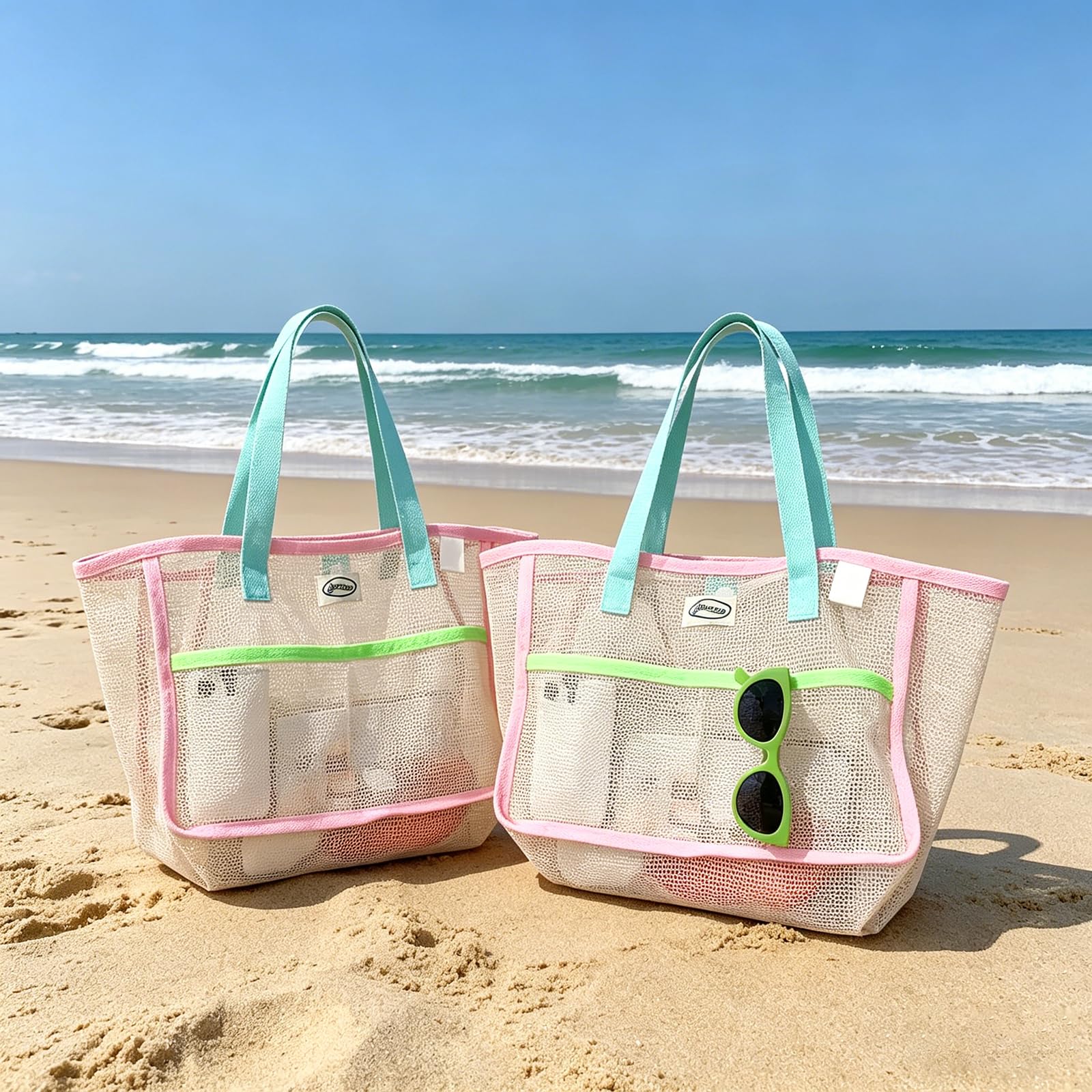 Travel Accessories Shops - Beach Bags for Women Colorful Foldable