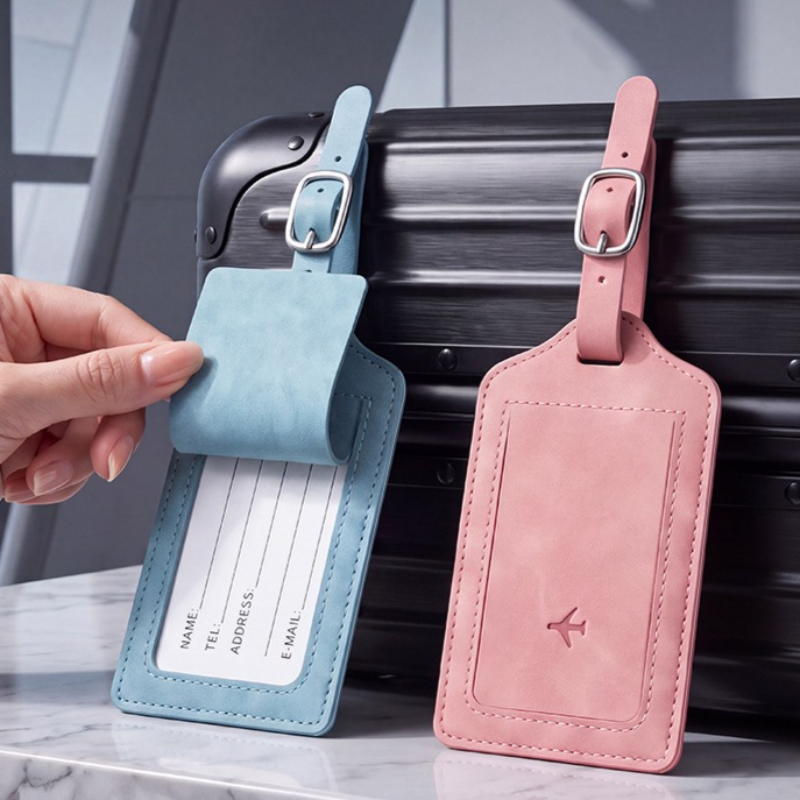 Travel Accessories Name - 1PC PU Leather Luggage Tag Women