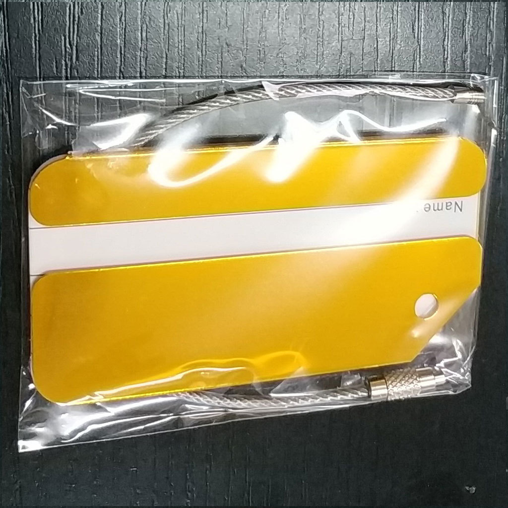 Travel Accessories Name - 1Pc Aluminum Metal Luggage Tag, Suitcase