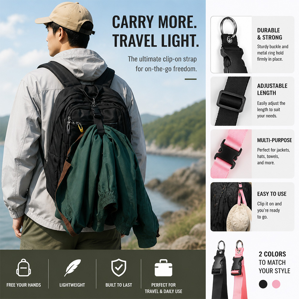 Travel Accessories B&M - Portable Anti-Theft Luggage Strap Durable Outdoor