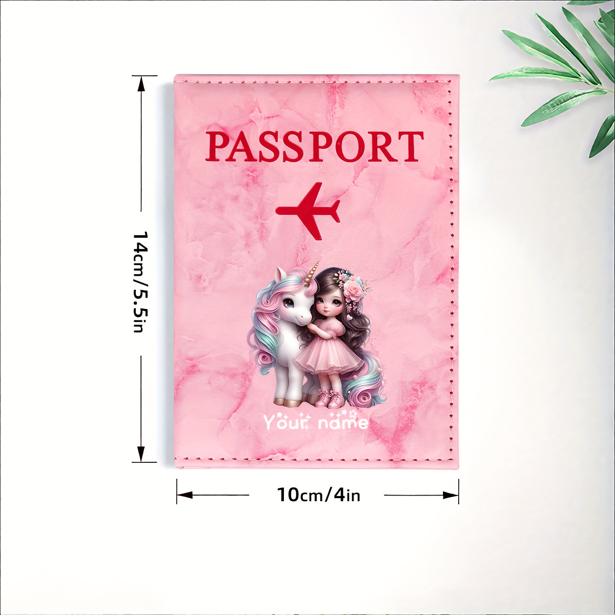 Unicorn Girl Pattern PU Passpo - Travel Accessories Plane 评论和价格