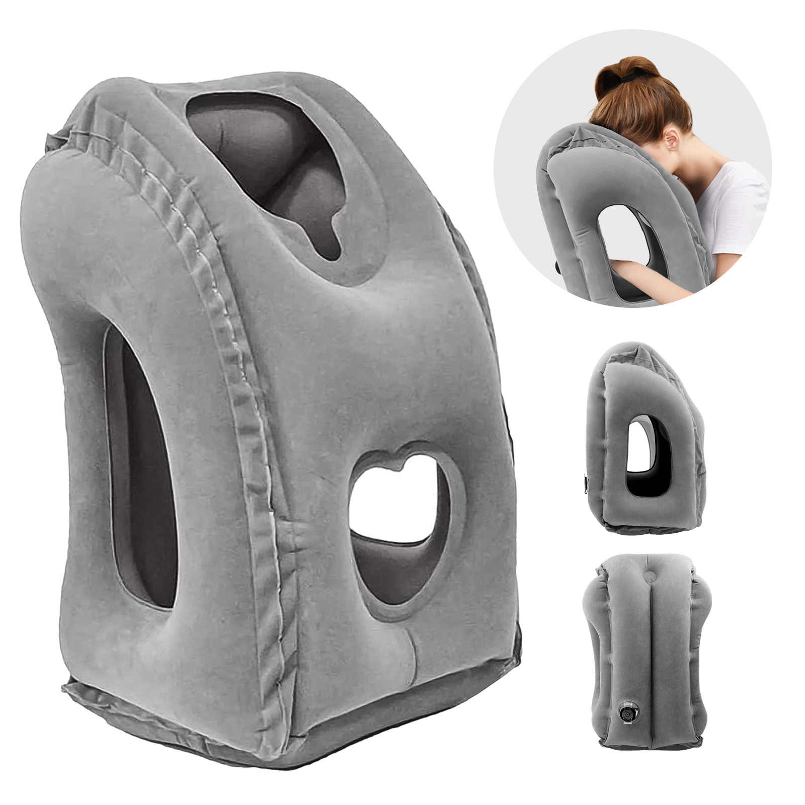 1pc Inflatable Travel Pillow,  - Travel Accessories Plane 评论和价格