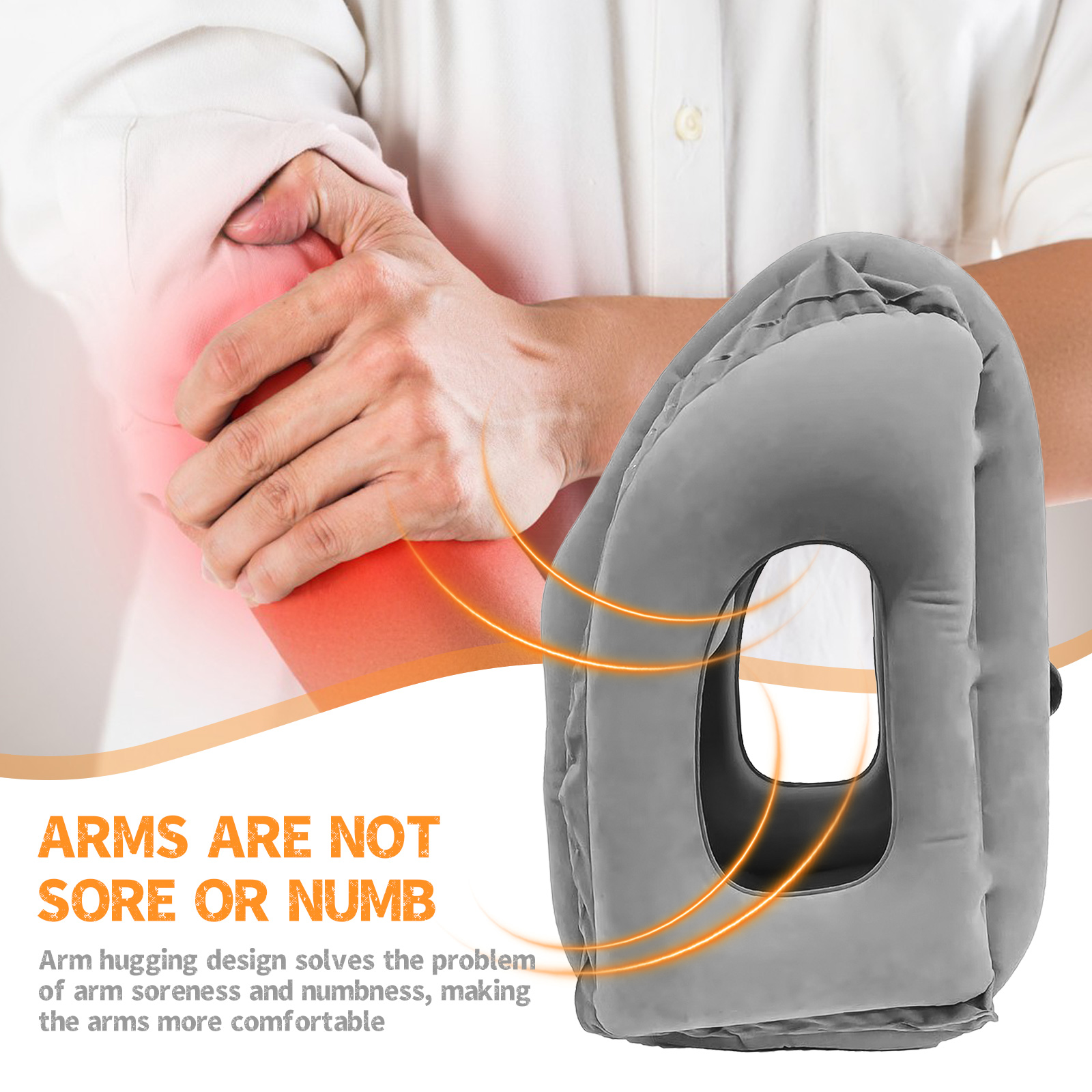 1pc Inflatable Travel Pillow,  - Travel Accessories Plane 评论和价格