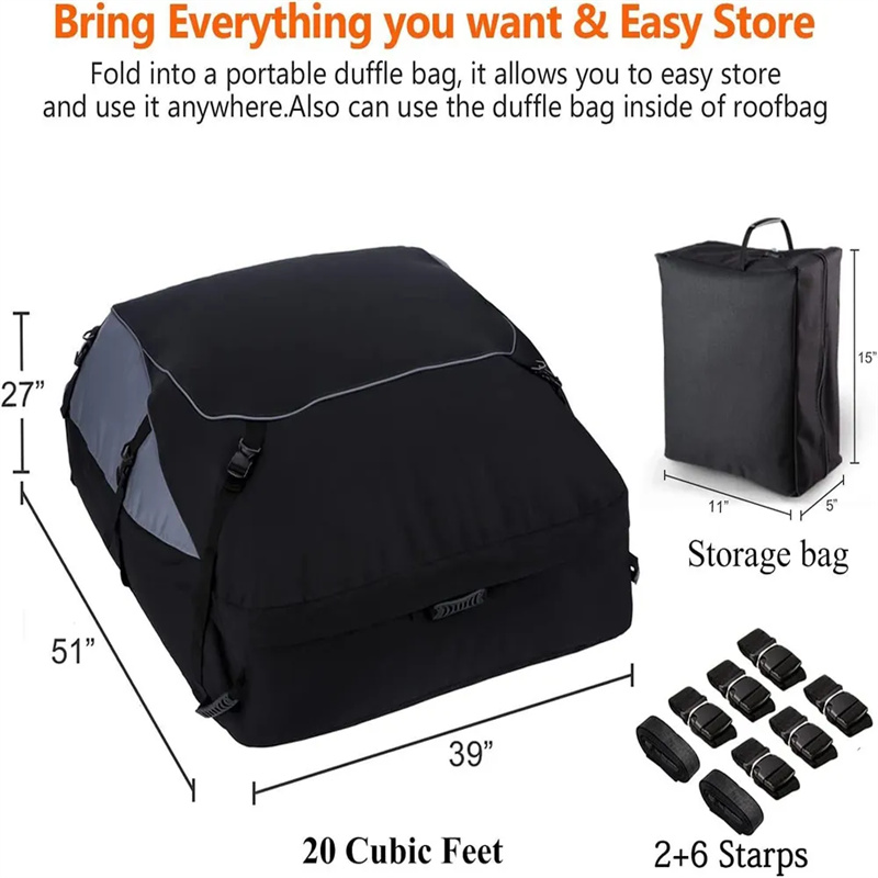 Car Roof Bag Cargo Carrier Bag - Travel Accessories Organiser 评论和价格