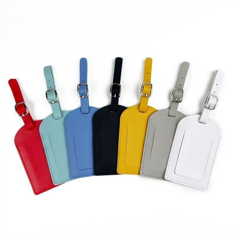 1PC PU Leather Luggage Tag Sui - Travel Accessories Name 评论和价格