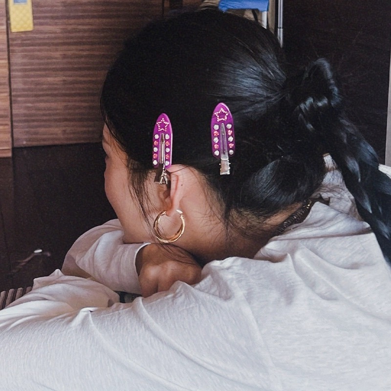 Love Heart Rhinestone Bangs Cl - Travel Accessories Designer 评论和价格