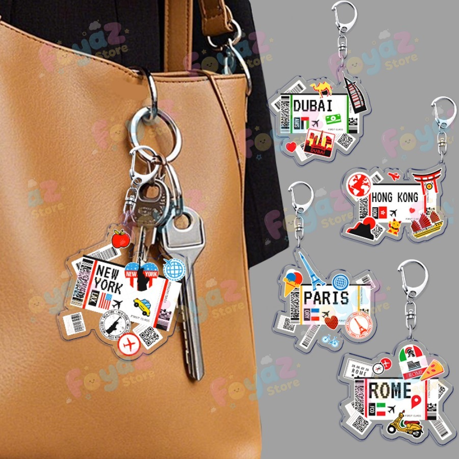 Retro Traveling Plane Keychain - Travel Accessories New York 评论和价格