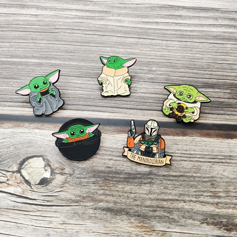 5pcs Cute cartoon Yoda badge s - Travel Accessories Cute 评论和价格