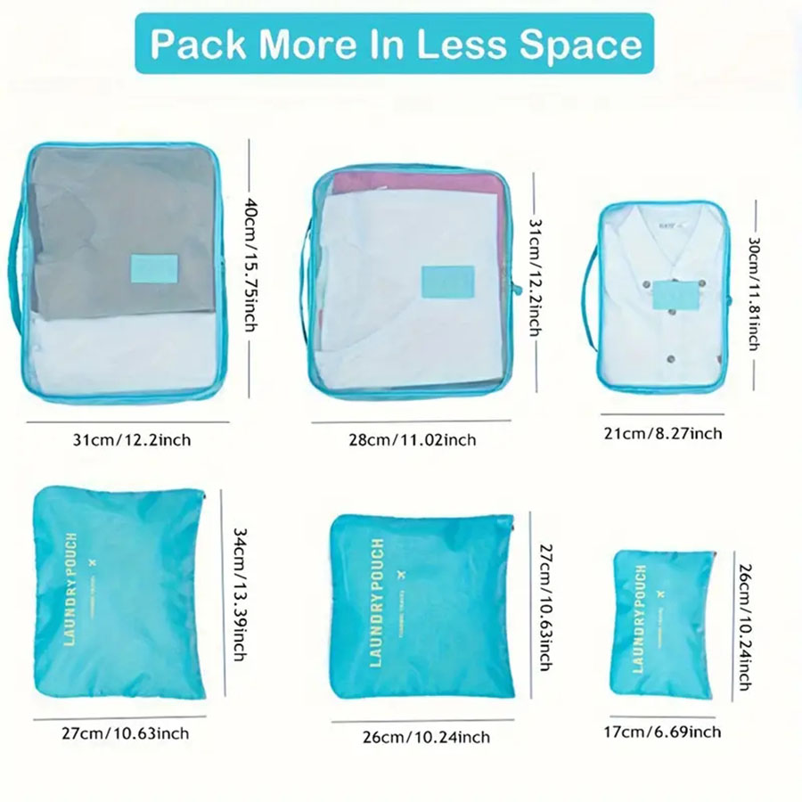 6pcs Travel Organizer Storage  - Travel Accessories Organiser 评论和价格