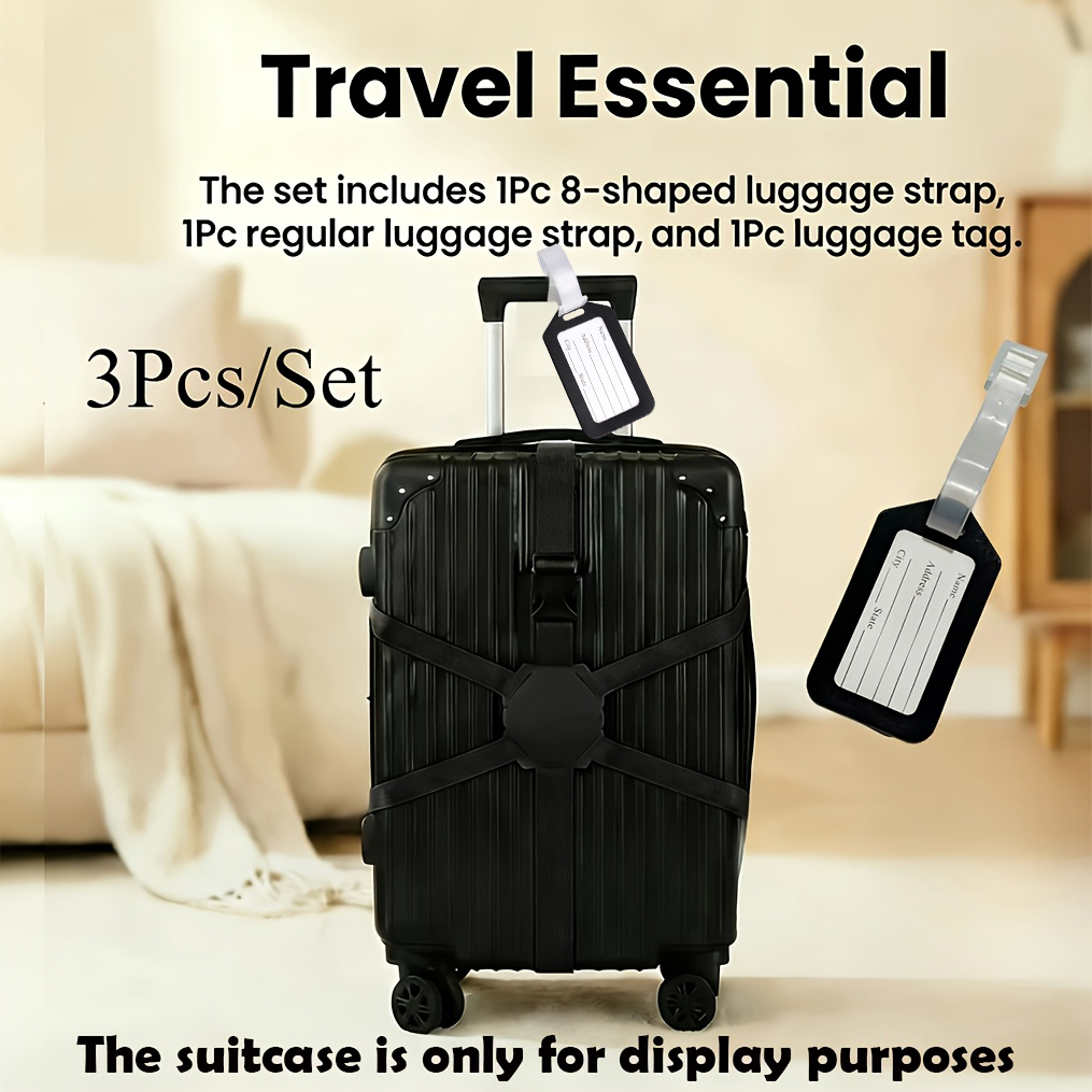 3-Piece Set (2 Luggage Straps  - Travel Accessories Designer 评论和价格