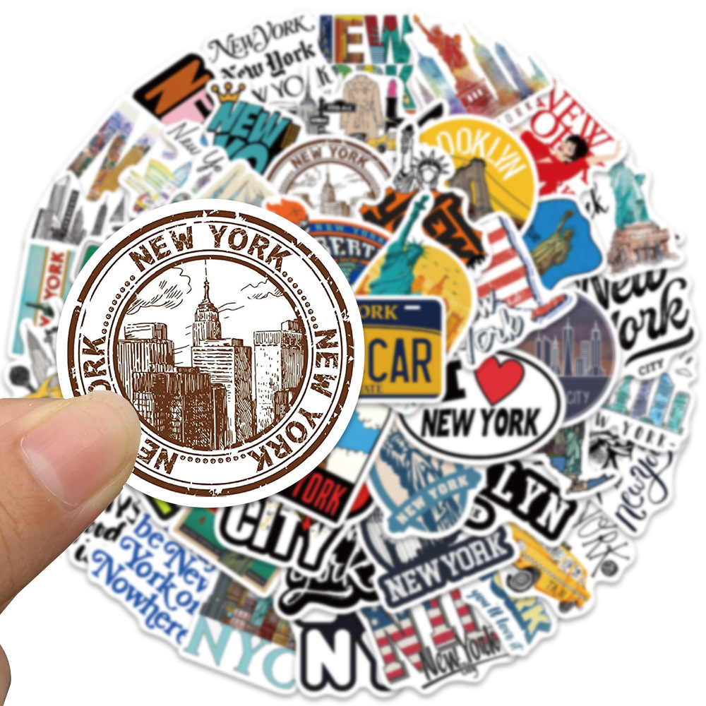 10/30/50PCS Cartoon New York C - Travel Accessories New York 评论和价格