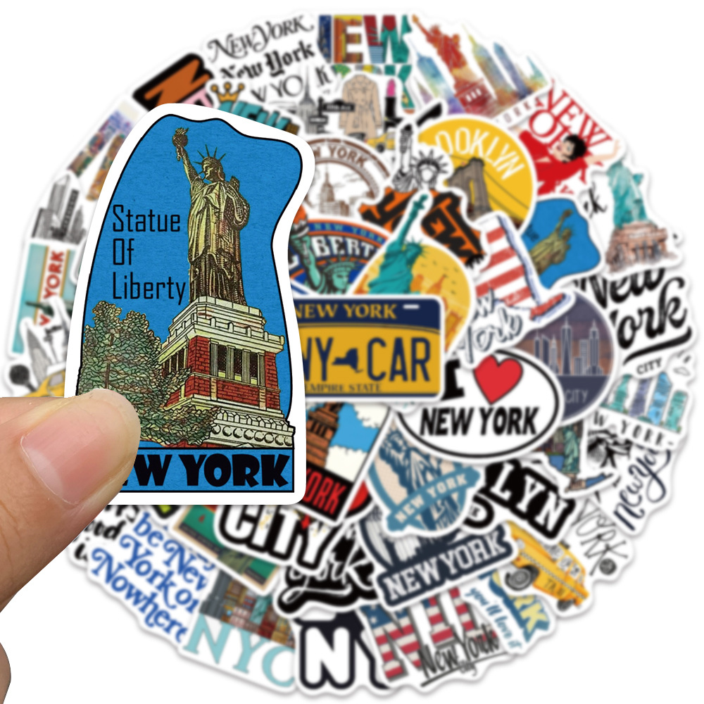 10/30/50PCS Cartoon New York C - Travel Accessories New York 评论和价格
