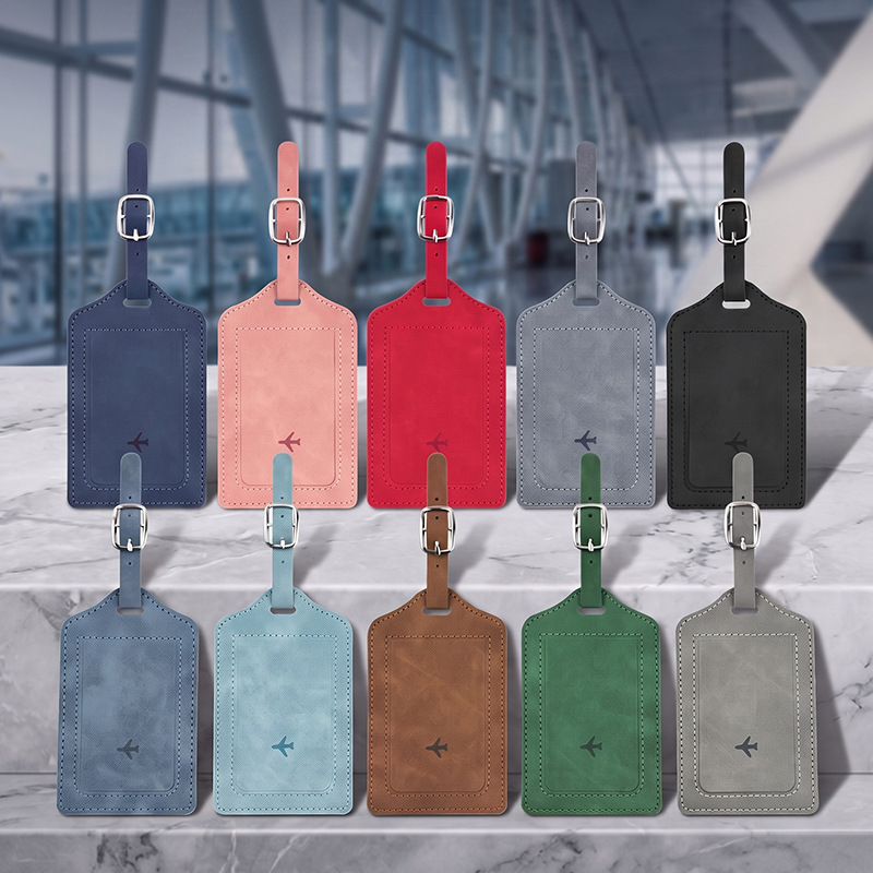 1PC PU Leather Luggage Tag Wom - Travel Accessories Name 评论和价格