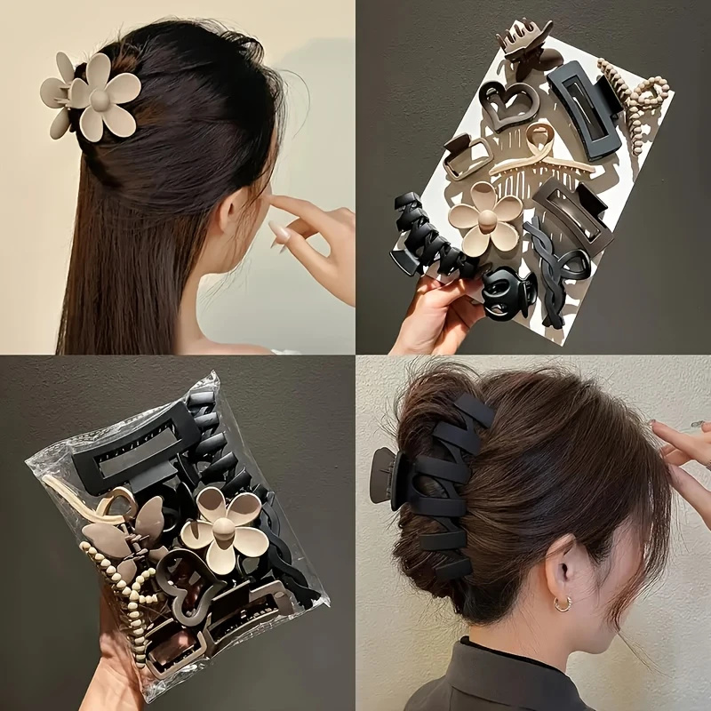 11Pcs Assorted Hair Claw Clips - Travel Accessories Designer 评论和价格