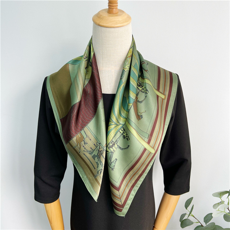 65CM Green Silk Scarf Luxury D - Travel Accessories Designer 评论和价格