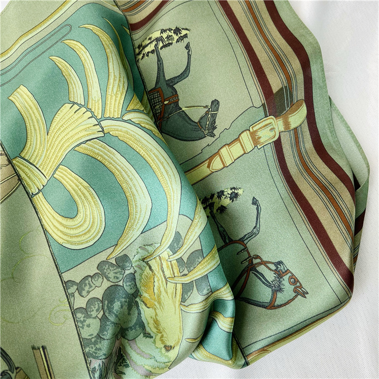 65CM Green Silk Scarf Luxury D - Travel Accessories Designer 评论和价格