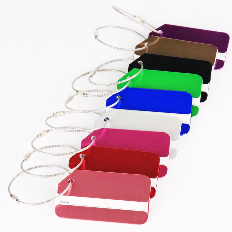 1Pc Aluminum Metal Luggage Tag - Travel Accessories Name 评论和价格
