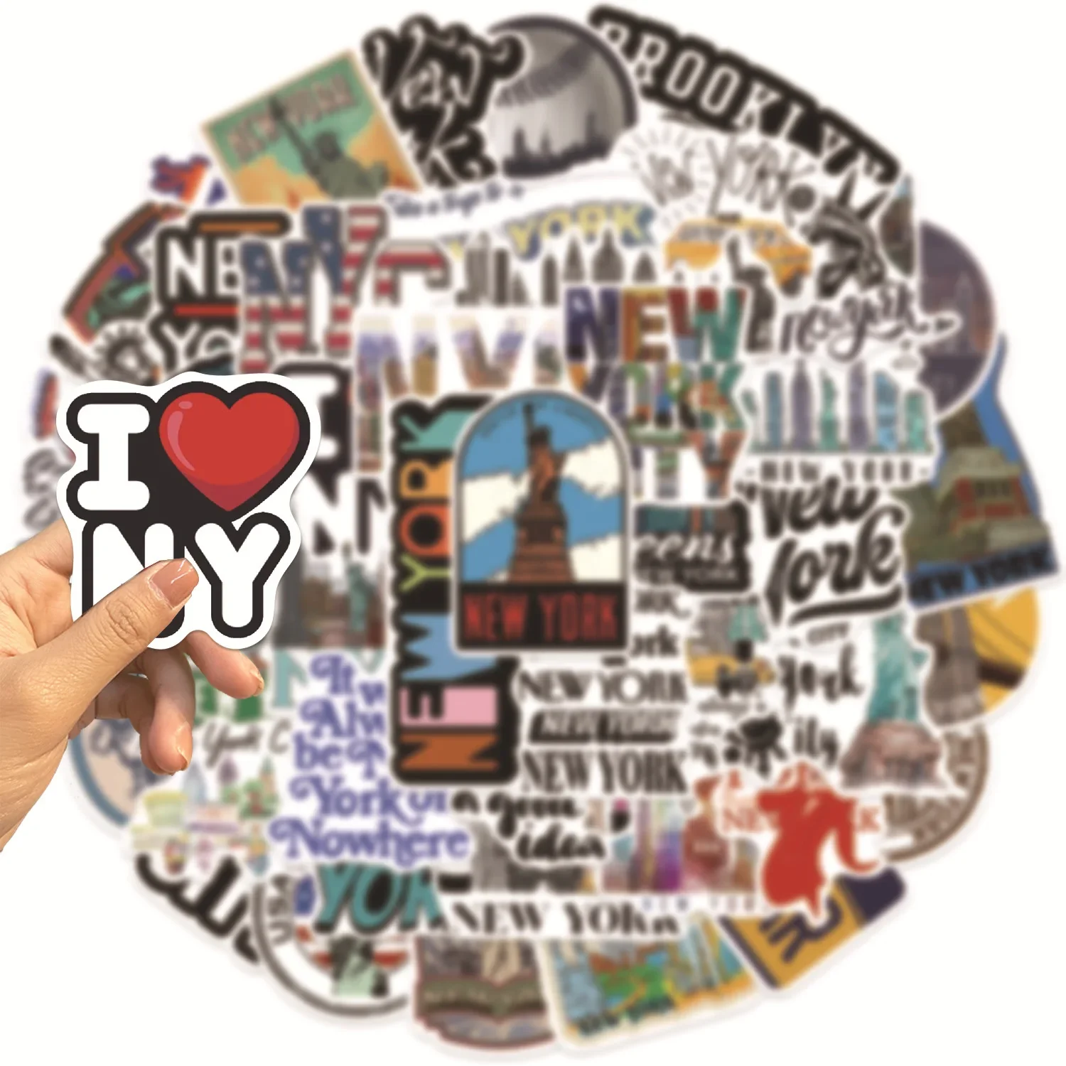 50/100pcs Cute New York City T - Travel Accessories New York 评论和价格