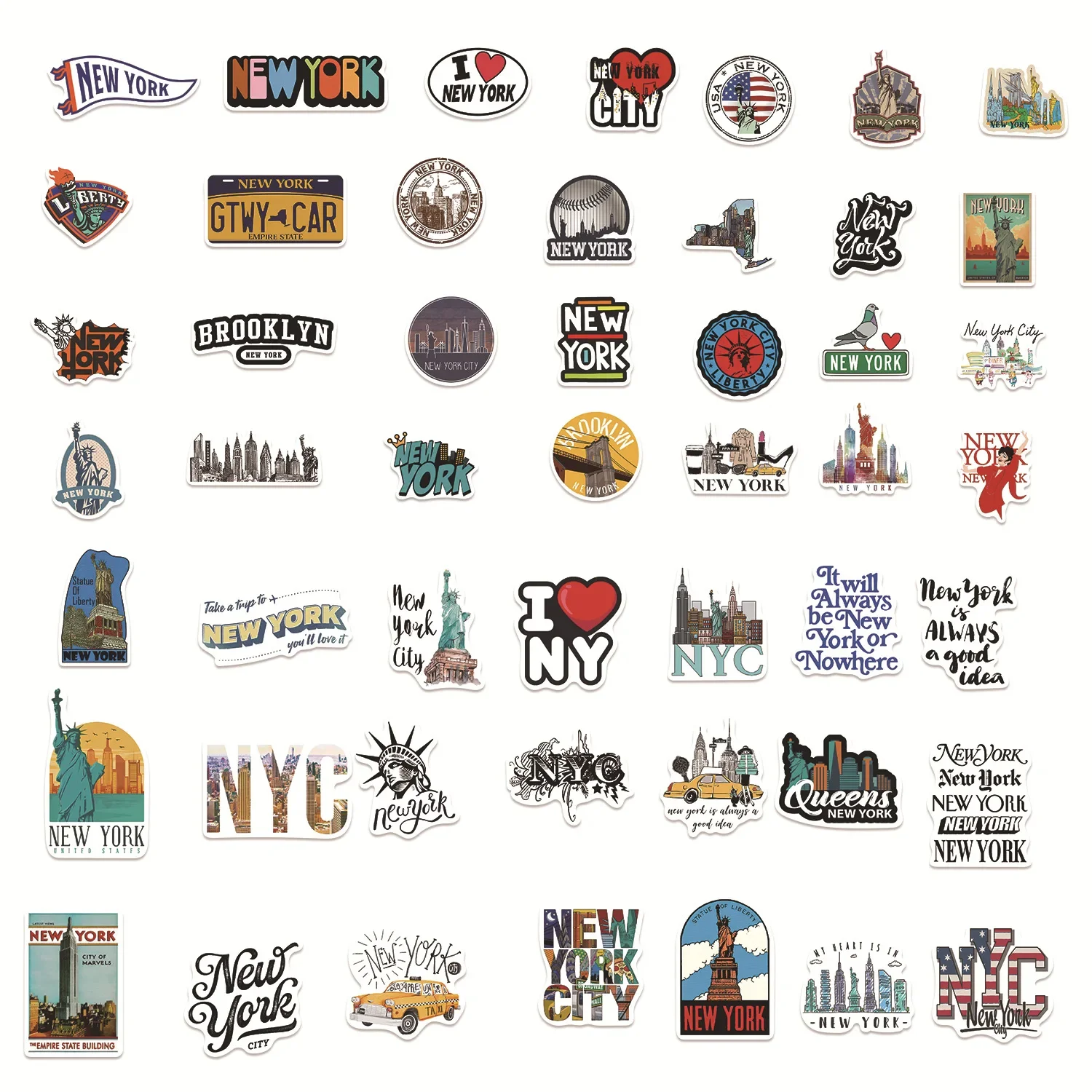 50/100pcs Cute New York City T - Travel Accessories New York 评论和价格
